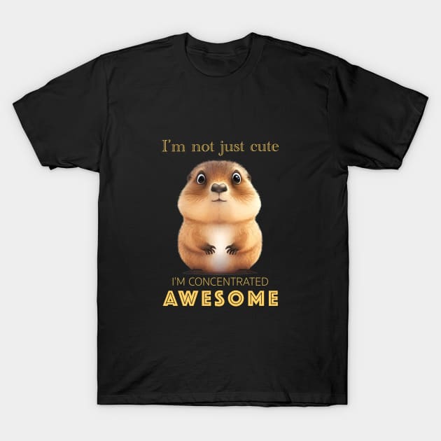 Marmot Concentrated Awesome Cute Adorable Funny Quote T-Shirt by Cubebox